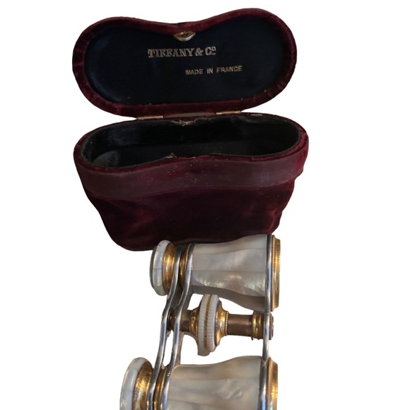 Tiffany & Co Antique Rare And Exquisite Opera Binoculars and Case MOP - Picture 7 of 8